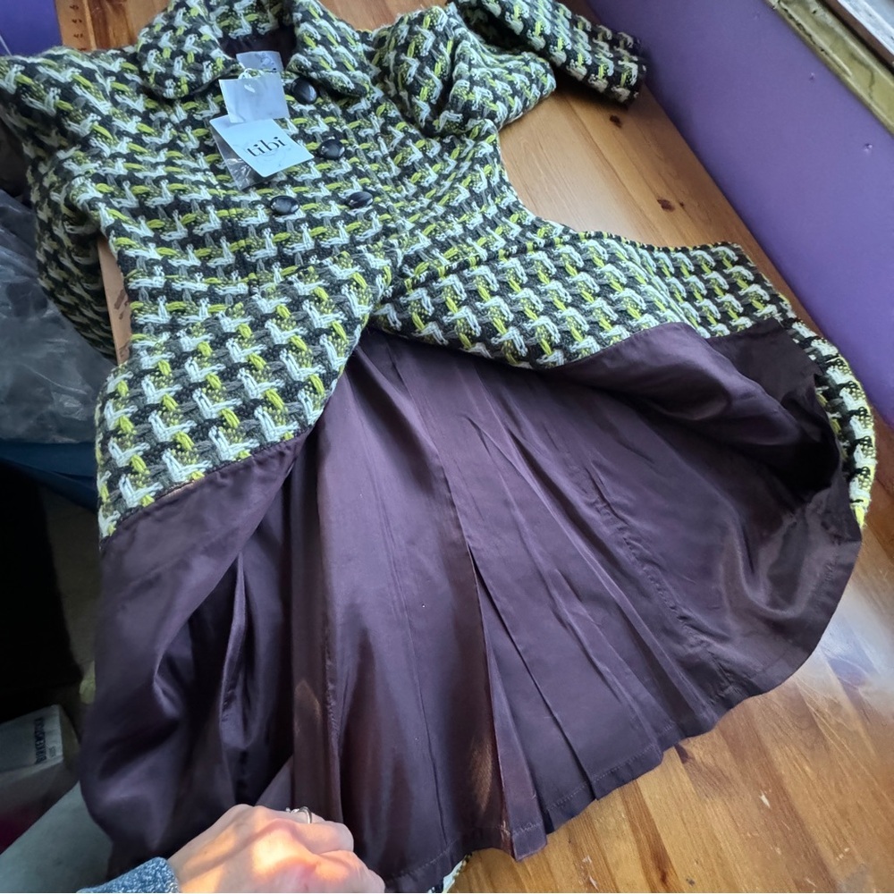 Tibi wool plaid dress coat size 4 nwt - Picture 16 of 16